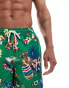 Polo Ralph Lauren Traveler surf bear print swim shorts in mid green co-ord