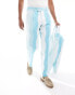 Viggo suit trousers in wave print in light blue