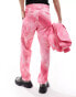 Viggo suit trousers in pink swirl print