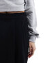 Object pleated mini skirt in black