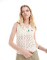 Dickies ingalls knitted vest in off white