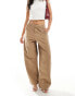 Bershka carpenter trousers in beige