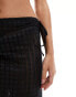 4th & Reckless arles tie wrap crochet beach skirt in black