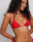 NA-KD triangle bikini top in red