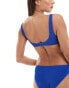 & Other Stories crinkle triangle knot bikini top in blue