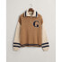 GANT Wool Nepps Letterman Half Zip Sweater