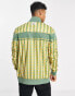 Sergio Tacchini zip through track top in yellow and green