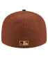 Men's Brown Oakland Athletics Velvet Logo Fill Low Profile 59FIFTY Fitted Hat