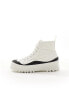 Superga 2469 chunky sole high top trainers in white