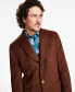 Men's Classic-Fit Medium Weight Solid Wool Blend Overcoats