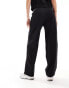 Mango long straight leg co-ord trousers in black