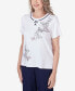 Petite All American Butterfly Crew Neck Top