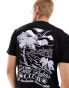 Vans dual palm back print t-shirt in black