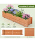 Raised Garden Bed Wood Rectangular Planter Box with 2 Drainage Holes