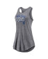 Women's Heather Gray New York Mets Simplicity Swing Racerback Scoop Neck Tank Top