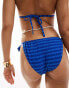 & Other Stories tie waist bikini bottom in blue stripe