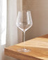 Blown crystalline wine glass