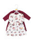 Toddler Girls Cotton Dresses, Dusty Rose Floral