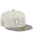 Men's Stone, Gray Pitt Panthers Chrome and Concrete 59FIFTY Fitted Hat