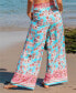 Women's Floral Print Paperbag Waist Pants