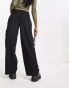 Monki cargo trousers in black