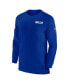 Men's Royal Buffalo Bills Sideline Coach UV Performance Long Sleeve T-Shirt