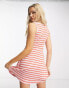 Fire & Glory sleeveless stripe mini dress in prism pink multi