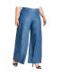 Women's Plus Size Wide Leg Denim Tencel Palazzo Pants