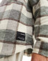 Pull&Bear checked pocket shirt in bottle green