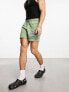 Coney Island Picnic co-ord jersey shorts in green with lost mind print