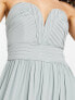 TFNC Petite Bridesmaid bandeau maxi dress in sage green