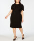 Plus Size Puff-Sleeve Sheath Dress