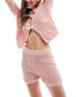 ASOS DESIGN knitted shorts co-ord in pink