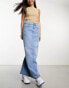 Cotton:On straight maxi skirt in light washed denim