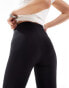 Monki cropped cupro capri pants in black