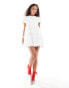 Sister Jane bow embellished mini dress in cream