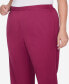 Plus Size Wine Country Classic Faux Suede Slant Pocket Short Length Pant