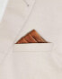 Six Stories satin pocket square in rust