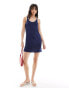 Vero Moda jersey mini skort dress with contrast trim in navy