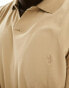 Polo Ralph Lauren Big & Tall logo pocket johnny collar pique polo in beige