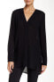 Vince 154461 Women's Long Sleeve V-Neck Blouse Black Sz. XS