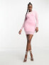 ellesse Drelono mesh layered dress in pink