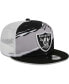 Men's Black Las Vegas Raiders Tear Trucker 9FIFTY Snapback Hat