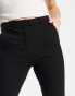 Mango tailored slim leg trousers in black