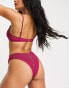 South Beach – Bikinihose in Rosa-Metallic mit hohem Beinausschnitt