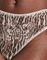 Monki thong in leopard print