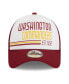 Men's White, Burgundy Washington Commanders Stacked A-Frame Trucker 9FORTY Adjustable Hat