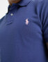 Polo Ralph Lauren icon logo slim fit pique polo in mid blue