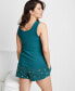 Women's Ribbed Henley Modal Sleep Tank Top XS-3X, Created for Macy's