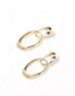 DesignB London molten drop earrings in gold